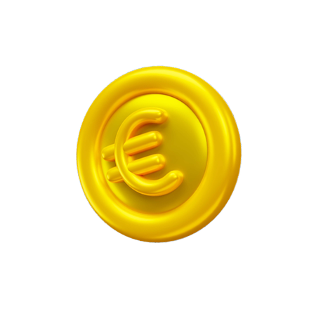 EUR coin decoration
